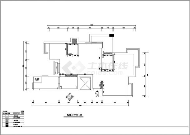  Decoration construction drawing of 135 square comfortable two room two bathroom multi workshop - Figure 2