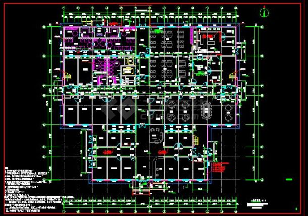 某地五层养老公寓建筑施工cad图纸-图二