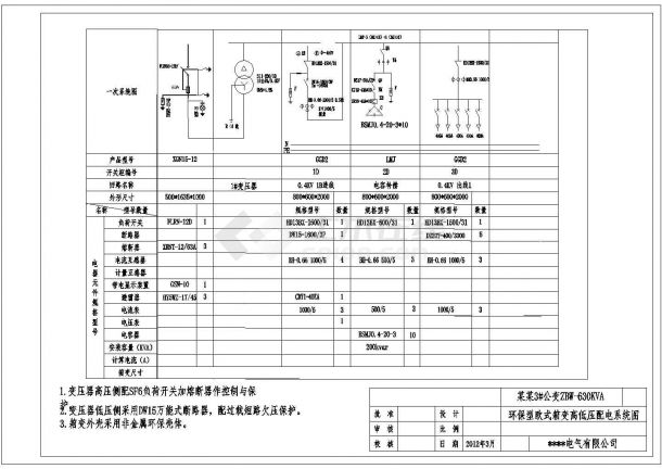 某地区江景住宅小区高低压配电设备电气图-图二