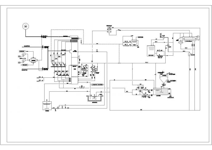 电厂热电联产项目脱硫除尘PID工艺流程图_图1