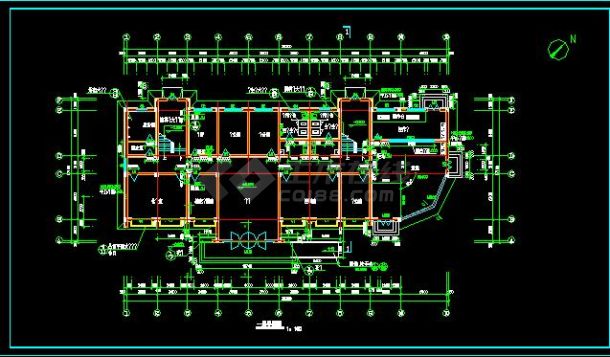 某地三层框架结构办公楼建筑施工图纸-图二