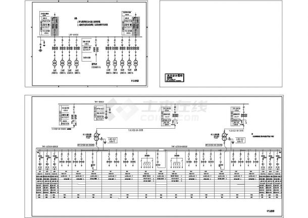 10kv变电站主接线图CAD图-图一