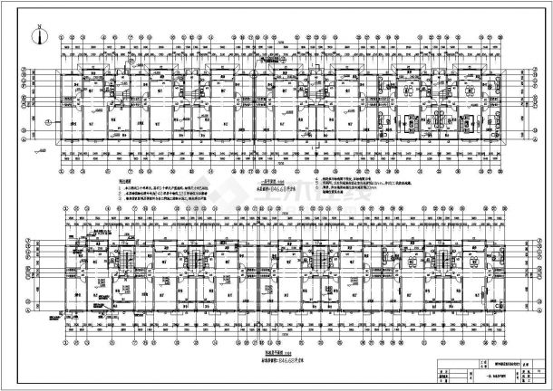 某地六层砖混结构条形基础住宅楼建筑与结构施工图-图二