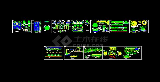 某地小型园林道路设计细部大样详图-图一