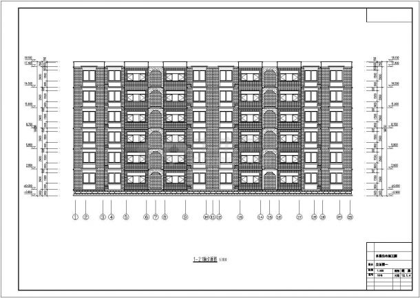 某地六层混合结构住宅建筑设计施工图纸-图一