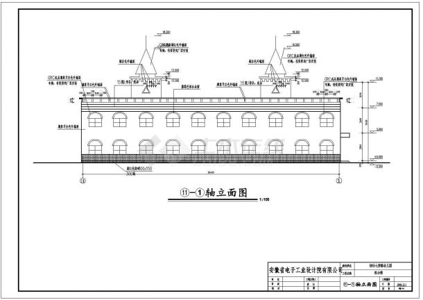 寿县某地两层框架结构幼儿园建筑设计施工图纸-图一