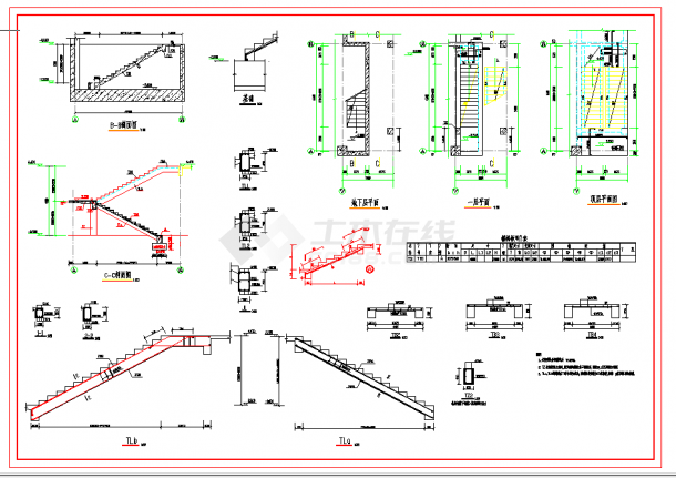 某地某变电站楼梯节点构造详图CAD图纸-图二