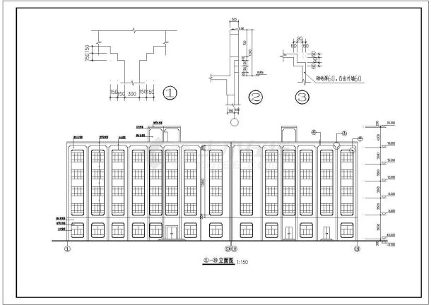 某地小型宾馆建筑施工CAD图（共13张）-图一