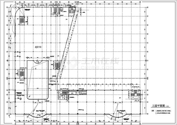 某地大型商业广场建筑施工CAD图-图一