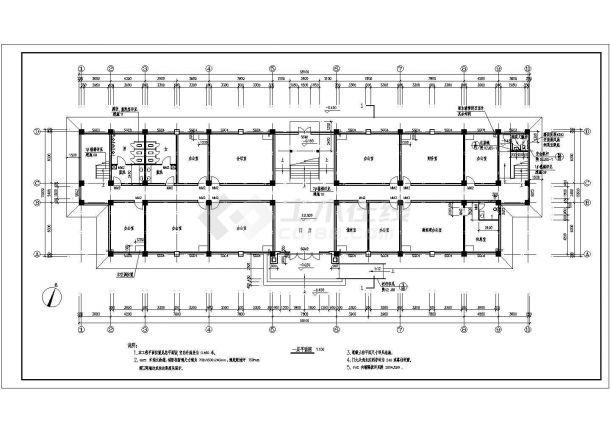 某工厂综合楼建筑设计方案图（共11张）-图一