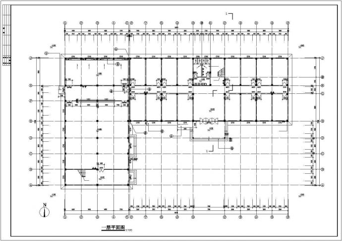 某地小型详细的多层办公楼建筑设计图（共6张）_图1
