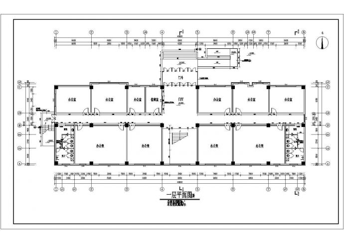 某地小型经典多层办公楼建筑施工图（共8张）_图1