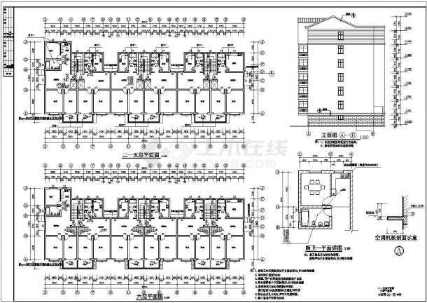 某小区6号楼建筑施工图（共6张）-图二