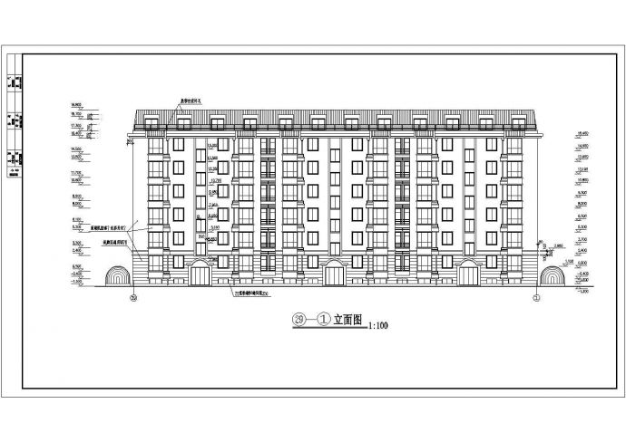 某地比较详细多层住宅楼建筑图（含设计说明）_图1