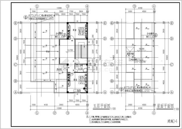 某地改造住宅楼结构建筑施工图（含设计说明）-图二