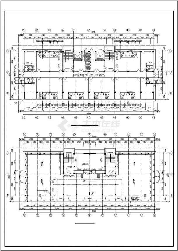 某商业综合楼施工建筑图（共9张图）-图二