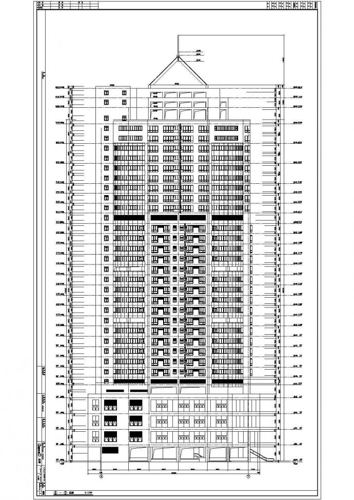 某地区三十一层剪力墙结构酒店建筑设计图_图1