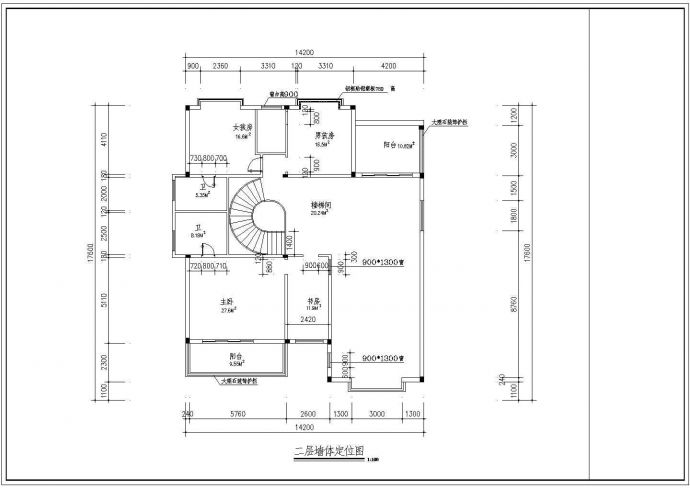 某地两层砖混结构别墅装修设计施工图纸_图1