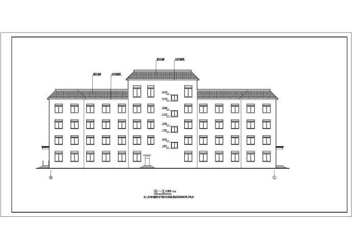 东北辽宁某市四层框架结构养老院建筑设计施工图纸_图1