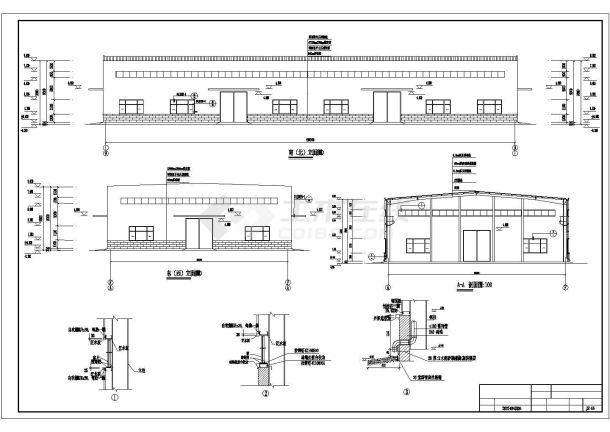 某地一层26米x60米门式钢架结构独立基础厂房建筑与钢结构施工图-图一