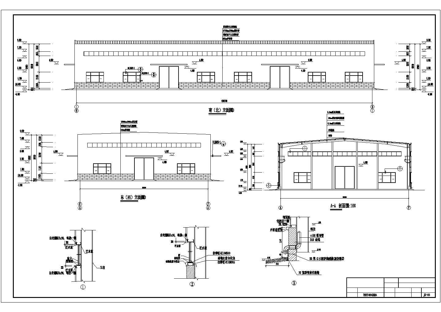 某地一层26米x60米门式钢架结构独立基础厂房建筑与钢结构施工图