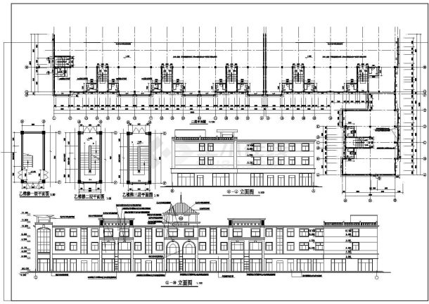 某大中型4层商业城建筑图（共5张）-图一