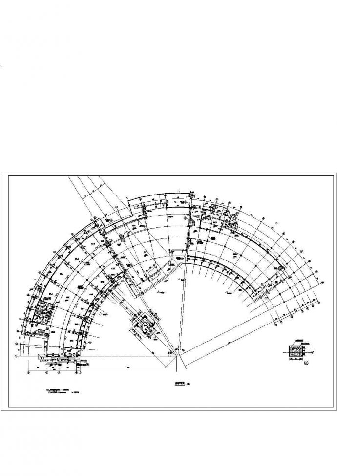 某地区会所建筑平面布置设计方案图纸_图1