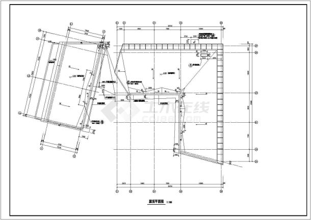 某花园住宅区二层商业裙房建筑图纸-图一