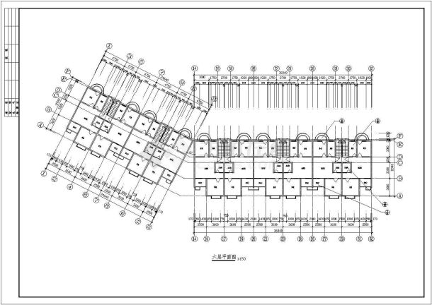 某地商住楼建筑设计CAD图（共6张）-图二