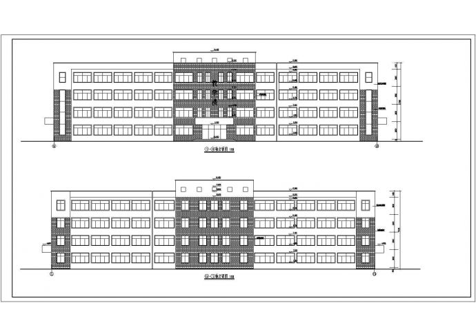 某中学四层框架结构教学楼建筑设计方案图_图1