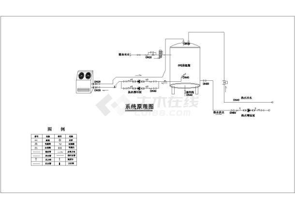多种方式的室外热泵机组系统原理图-图二