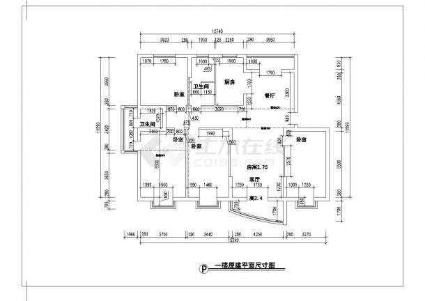 某地两层砖混结构欧式经典别墅装修设计施工图纸-图一