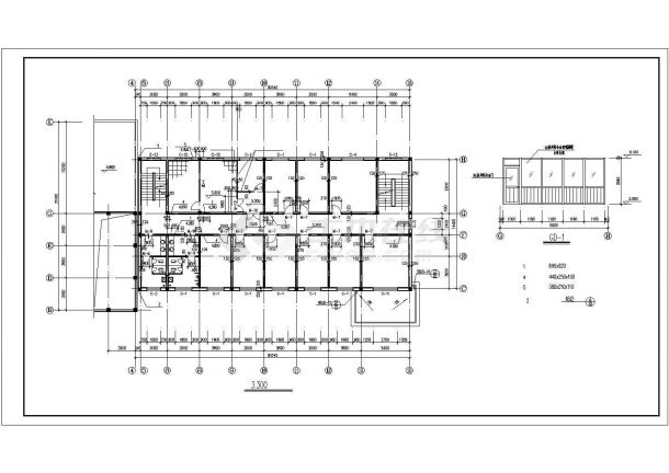 某地详细的食堂办公楼建筑设计图（全套）-图二