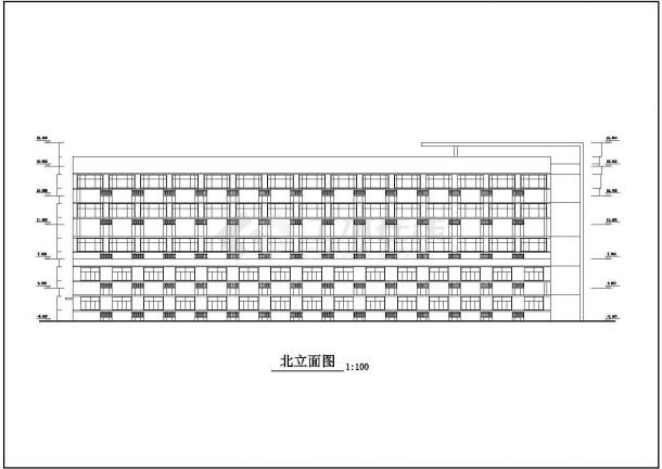 详细实用的五层办公综合楼建筑图（共15张）-图二