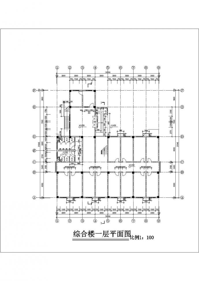 经典实用的小型办公楼建筑设计图（共9张）_图1
