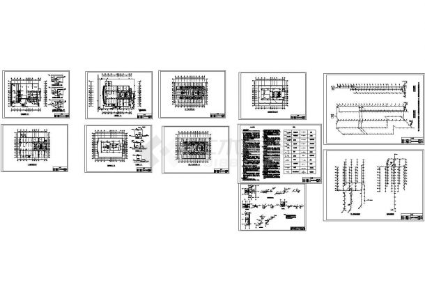 高层酒店给排水全套建施cad图，共十一张-图一