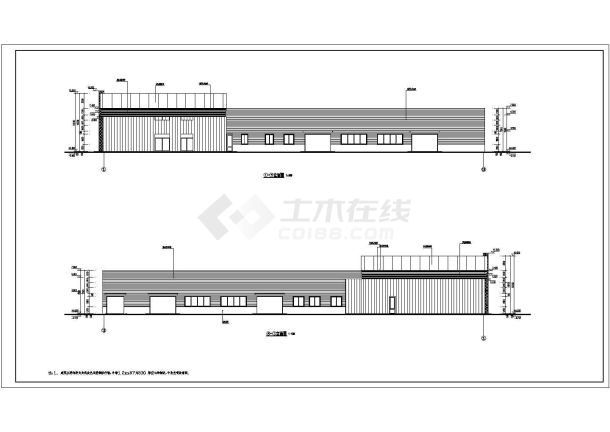 比较详细的知名汽车4S店建筑施工图-图二