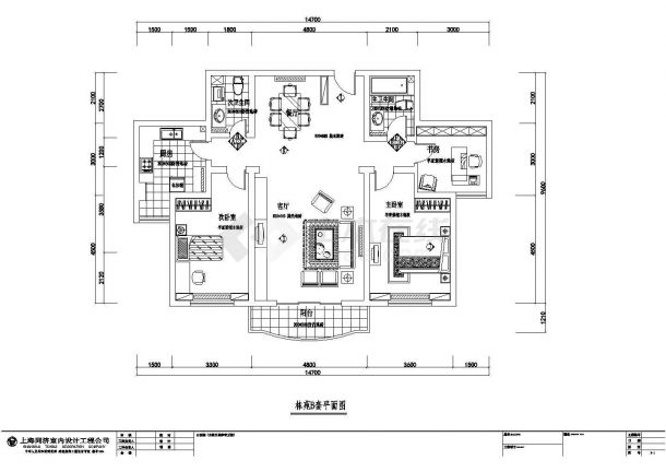 精致实用的样板房设计住宅E套装修图（标注详细）-图二