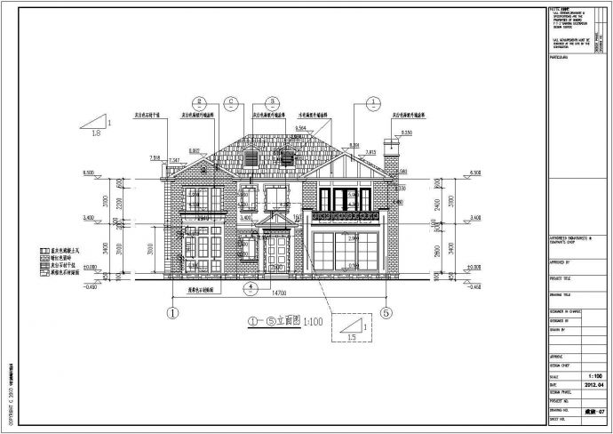 宁波某二层框架结构别墅楼建筑设计施工图_图1