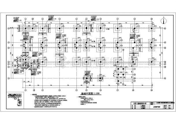 北京某地区小框架结构设计施工图纸-图一