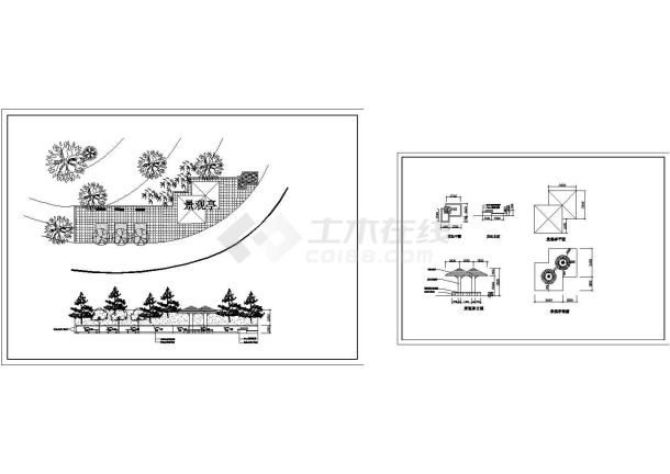 某景观亭设计施工图-图一