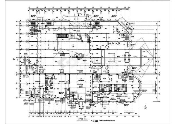 某地小型的酒店建筑设计CAD图（共7张）-图一