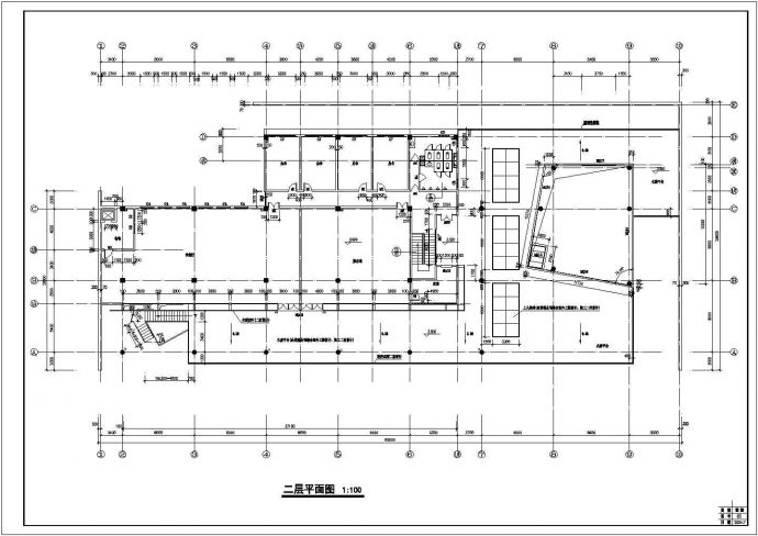 某地小型超市建筑设计方案图纸（共8张）_图1
