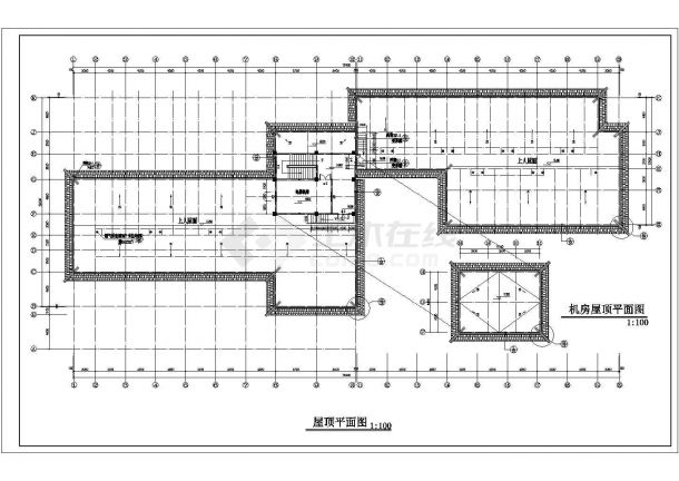 某地小型宾馆建筑施工CAD图（共12张）-图二