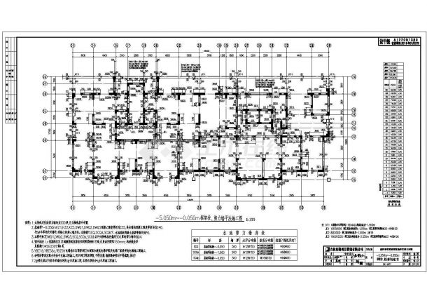 某体育场改造开发项目31层剪力墙结构施工图-图一