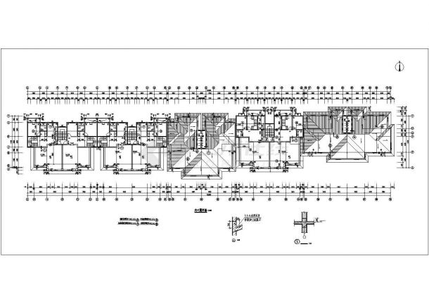 某地多层夯扩桩底框抬6层建筑施工图（标注详细）-图二