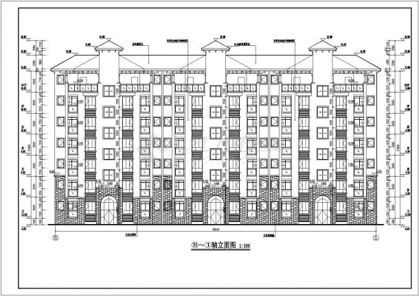 某地6层框剪结构住宅楼建筑设计施工图-图二