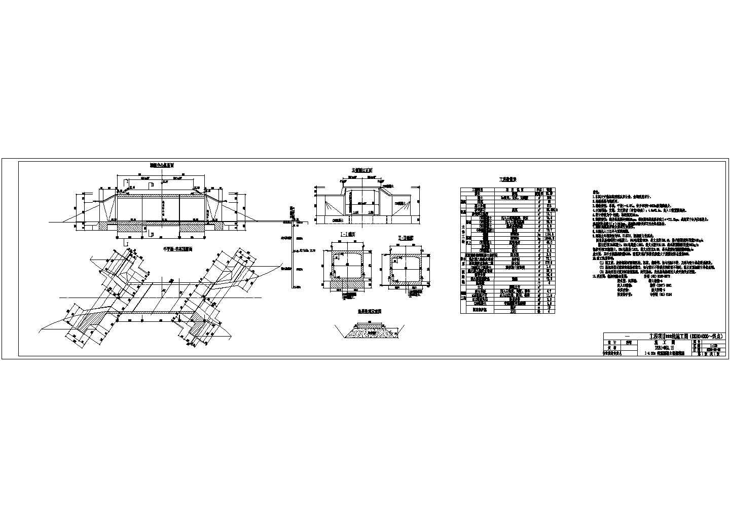 线DK81+852.15箱涵的初步设计图纸