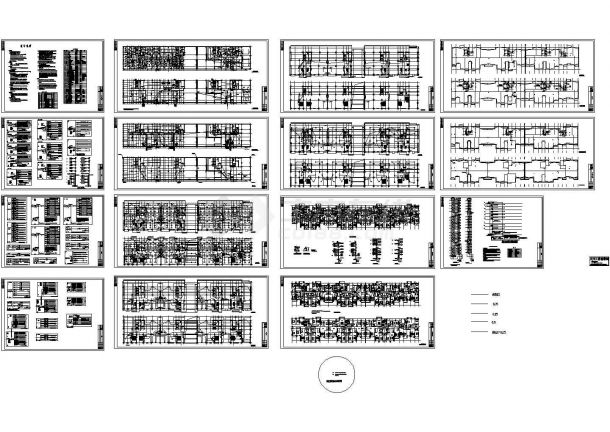 夏威夷小区高层住宅楼电施建筑施工设计cad图纸-图一