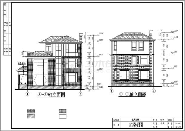 某地三层别墅建筑和结构设计施工图-图二